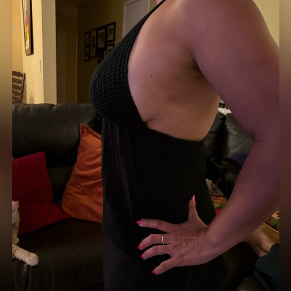 ANGL Black Knitted Halter Top - Picture 5 of 5